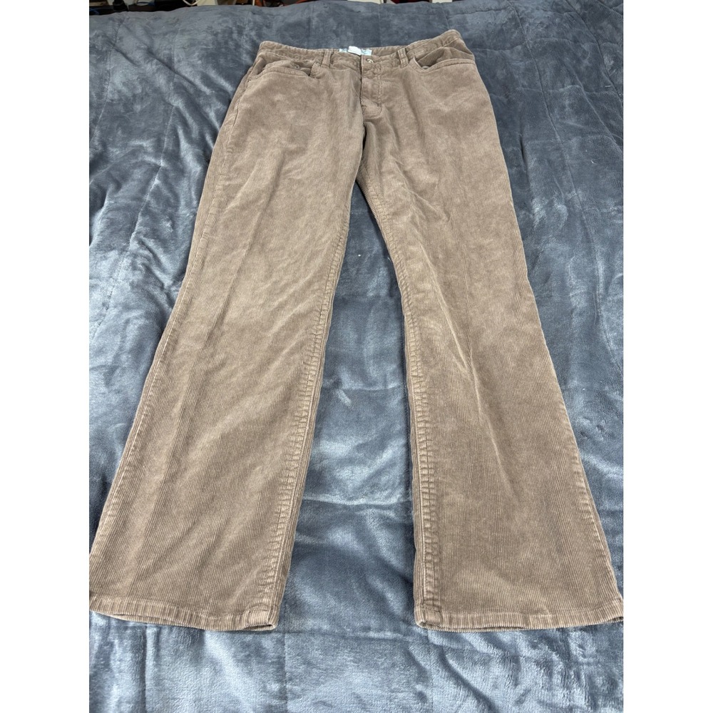 Quiksilver Edition Mens Brown Corduroy Pants Stretch Straight Leg Size 33